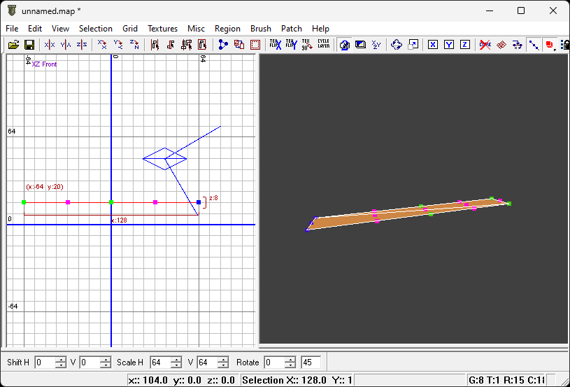 Patch mesh with visible vertices